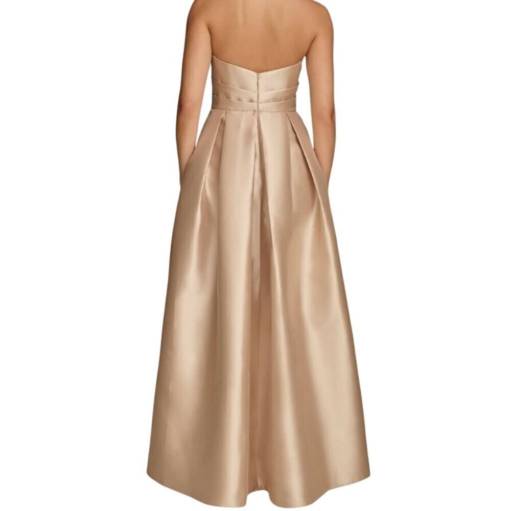 Donna Karan New York Strapless Gown Champagne Gold Size 14 NWOT - Picture 6 of 6